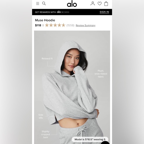 Alo Muse Hoodie ✨ size L - Picture 4 of 13